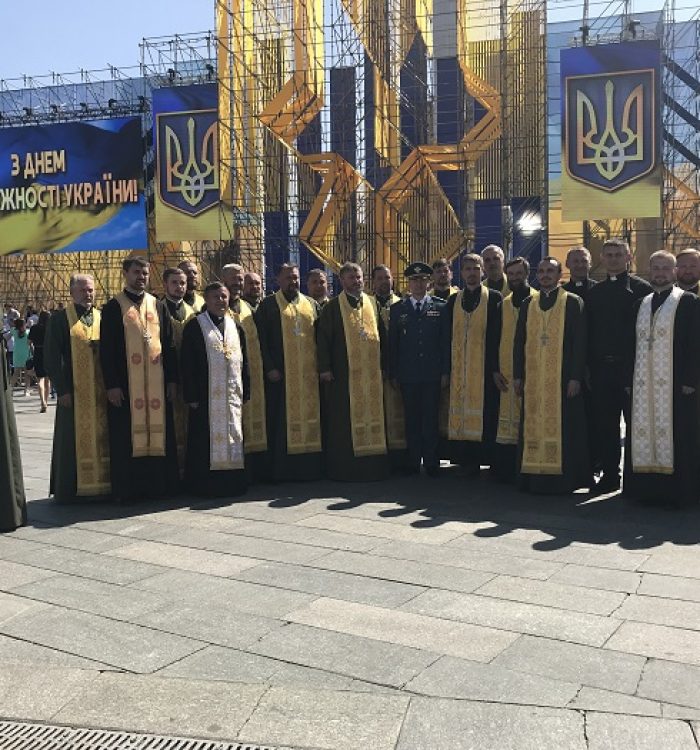 Військові капелани вперше взяли участь військовому параді до Дня Незалежності України