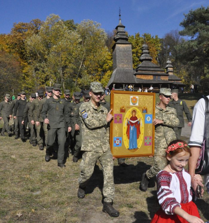 Свято Покрови Пресвятої Богородиці та День захисника України капелани та військовослужбовці Київського гарнізону відзначали разом у Пирогово